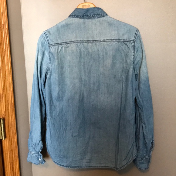Charlotte Russe denim snap shirt S - Picture 2 of 8